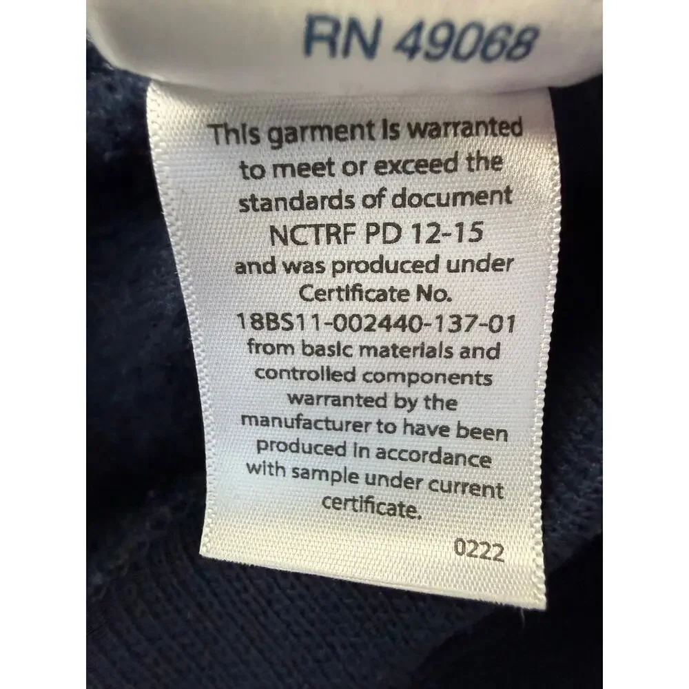 VTG 90s Soffe US Navy Crewneck Sweatshirt Sz S Blue Reflective USA Made Pullover